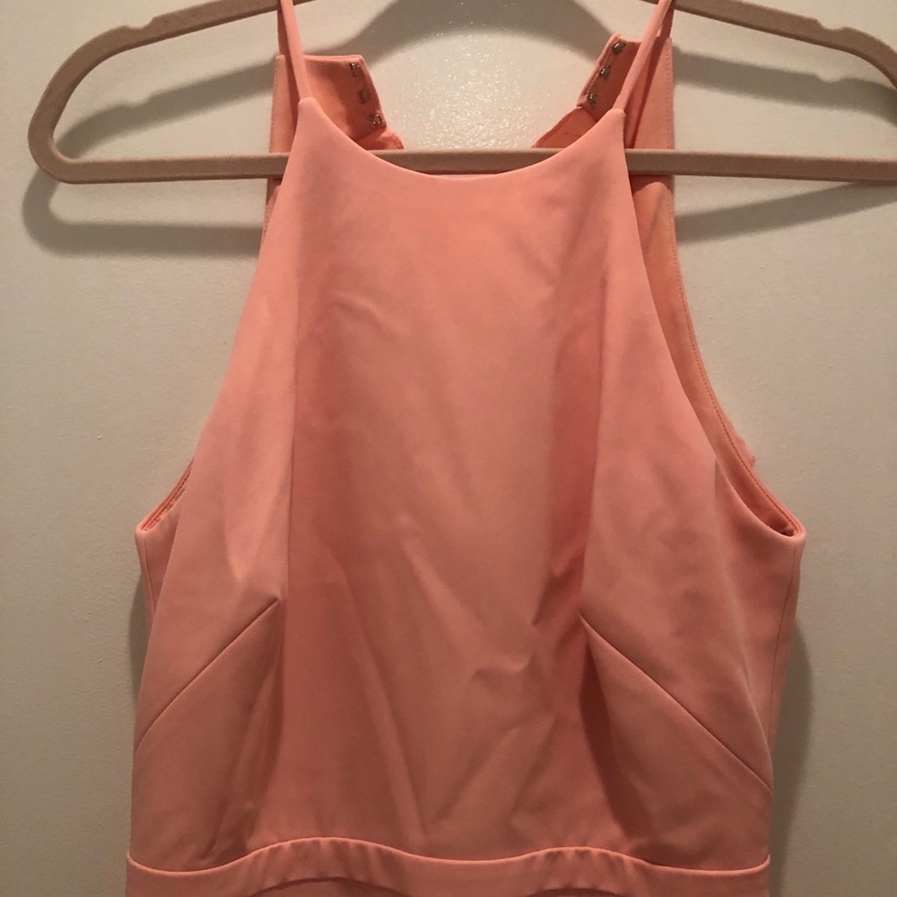Pink Long Gown with Ruffled Back - Picture 10 of 13